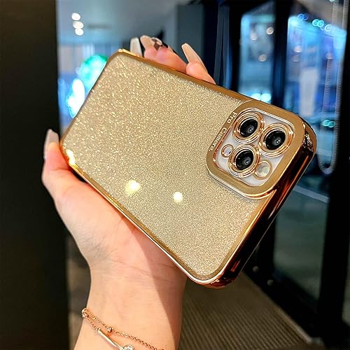 Miniatura 2 de ankofave Funda compatible con iPhone 11 Pro Max para mujeres y niñas, con purpurina de lujo, lindo chapado flexible, a prueba de golpes, funda