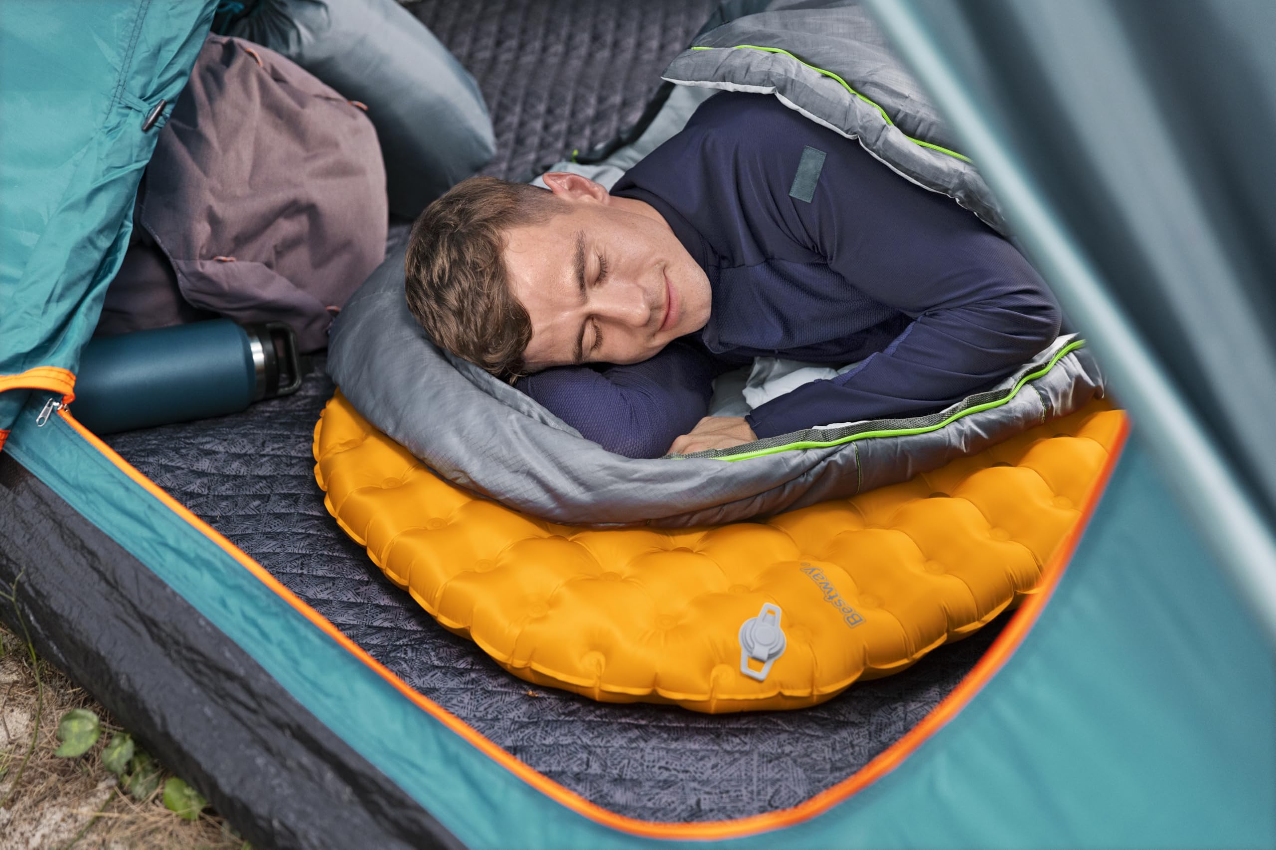 Bestway RidgeLite Izolowana duża podkładka do spania dla mumii, 1,93 m x 63,5 cm x 7,5 cm