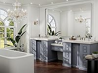 Vista 72 de Hasipu Espejo de baño LED con luces de 40 x 26 pulgadas, espejo de luz con marco de metal negro para tocador, antiniebla, regulable, 3