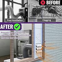 Vista 6 de Mxclimate Kit de ventilación de ventana compatible con manguera de conductos de 3 pulgadas/4 pulgadas para ventanas correderas, kit de sellado
