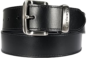Carhartt Men's Bridle Leather Debossed Metal Keeper Belt