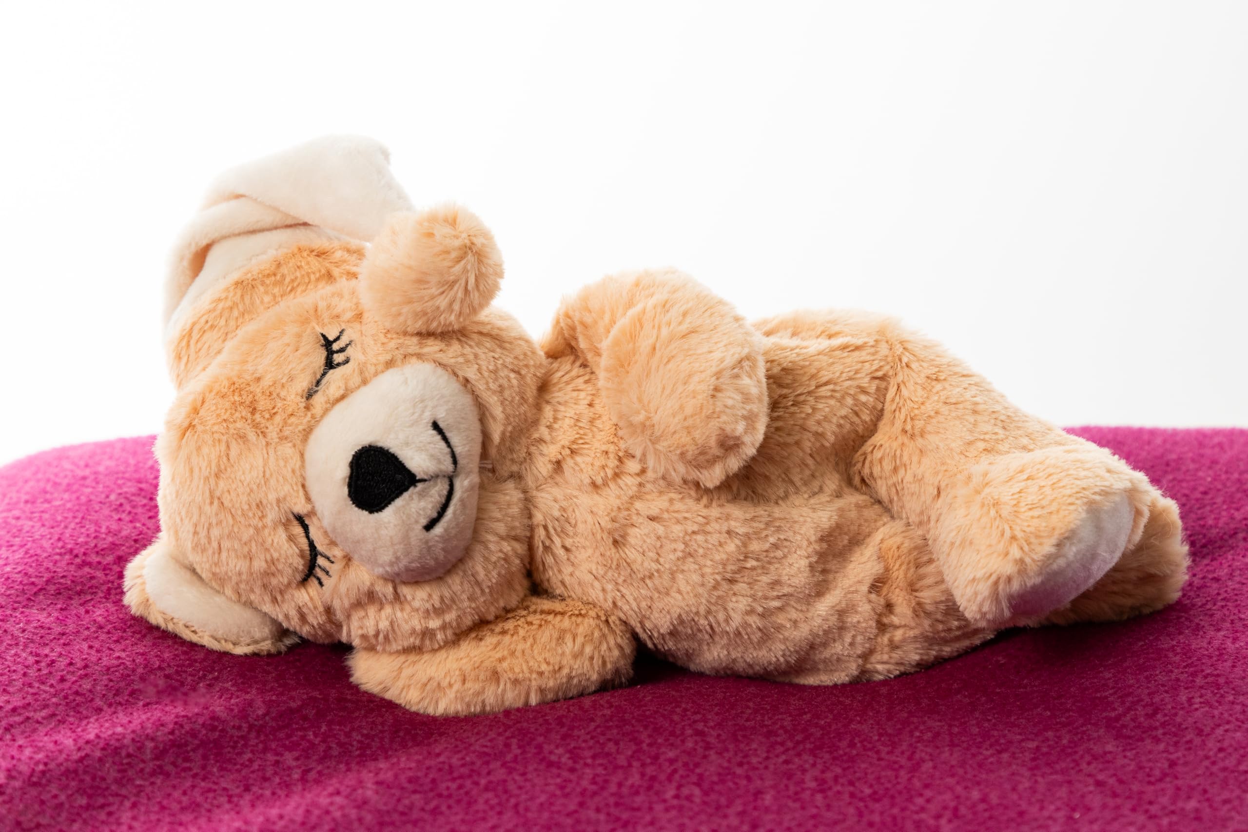 Habibi Premium MIDI Deluxe – Cojín de calor para bebé y niños – 2036 Mini oso, relleno de mijo extraíble, para calentar en el microondas – Peluche para recién nacido