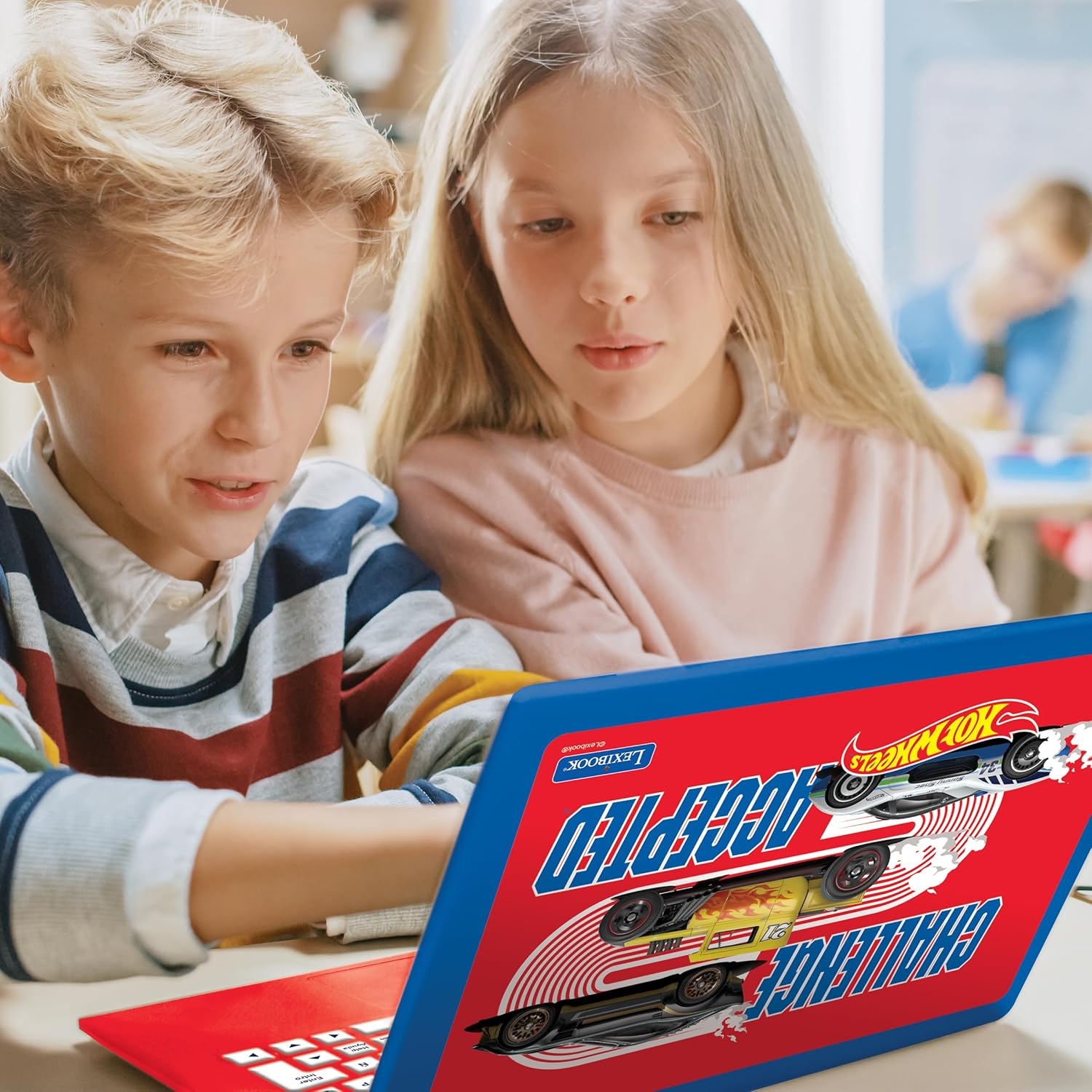 Lexibook, Hot Wheels, Bilingual and Educational Laptop English/Spanish - Toy for Children, 170 Activities to Learn, Play Games and Music, Large Screen, JC599HWi2