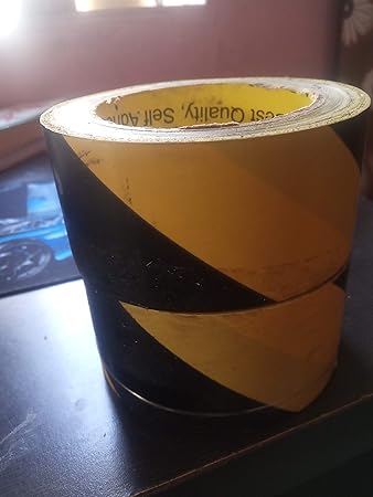 True-Ally WONDER Vinyl Floor Tape (Yellow and Black, 2inchx35m)