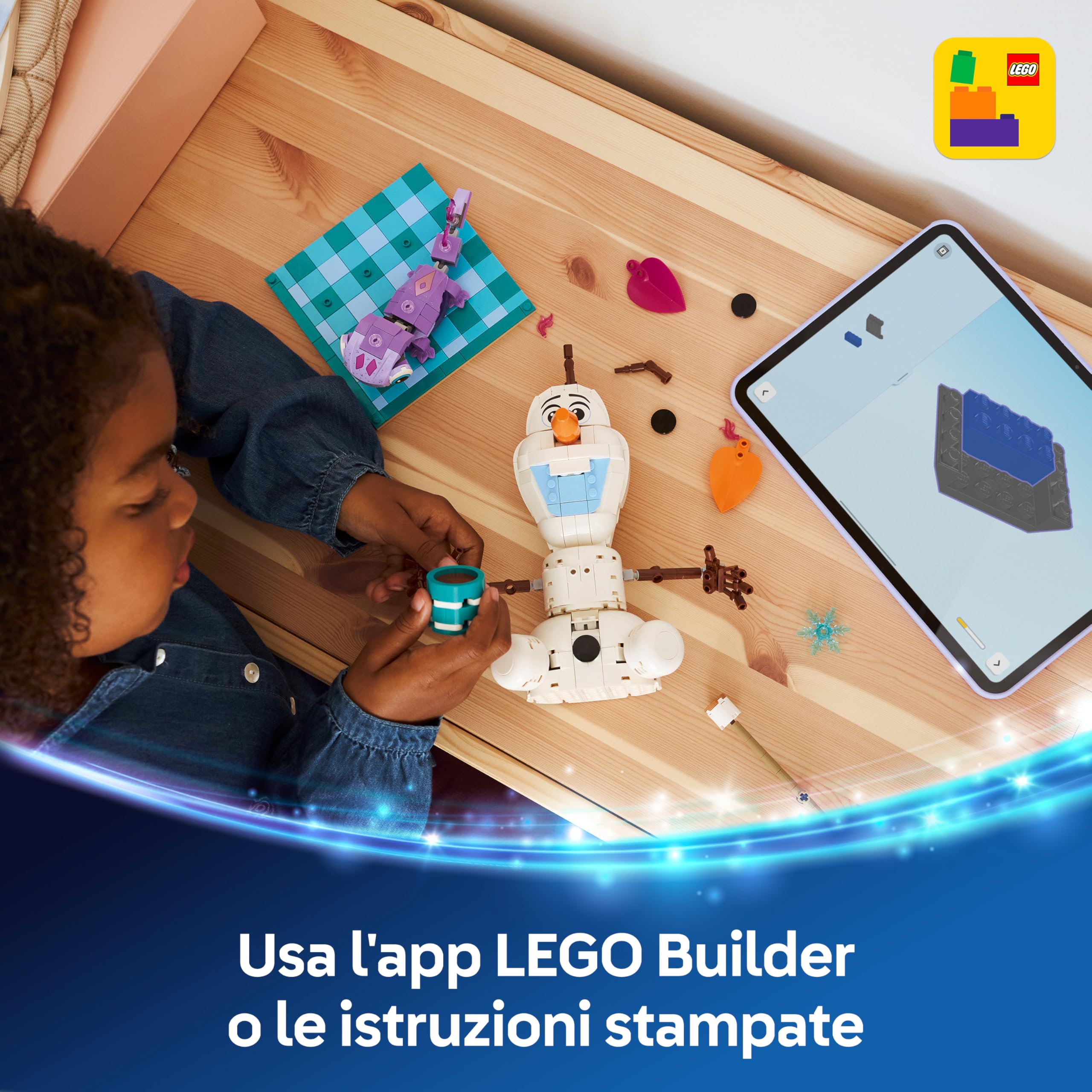 LEGO | Disney Frozen Il Divertente Picnic di Olaf e Bruni - Pupazzo di Neve Giocattolo con Coperta da Picnic e Accessori - Decorazione per la Camera da Letto - Regalo per Bambine da 7 Anni - 43287