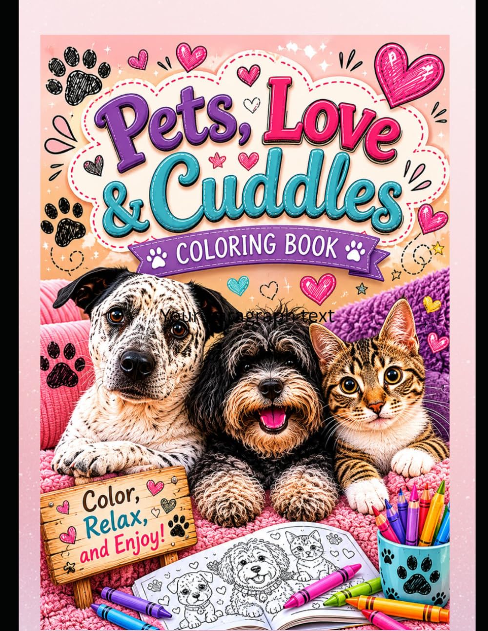 Love, Pet & Cuddles Coloring Book