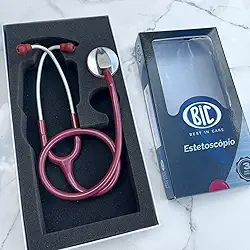 Estetoscópio Adulto Unisson Standard Vinho BIC - Ideal para Estudantes Enfermagem e Veterinária