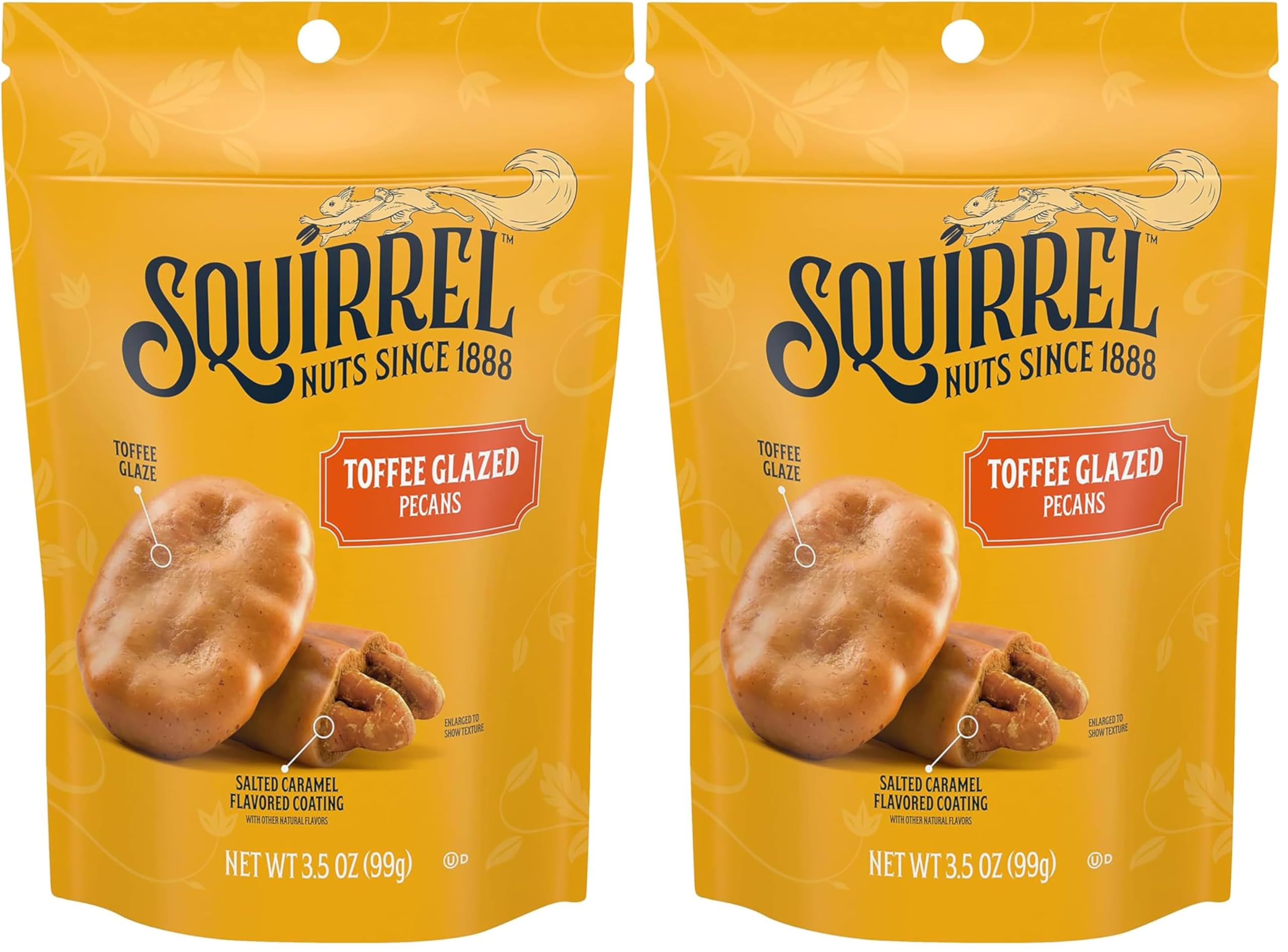 Toffee Glazed Pecans / 3.5 Ounce (Pack of 2)