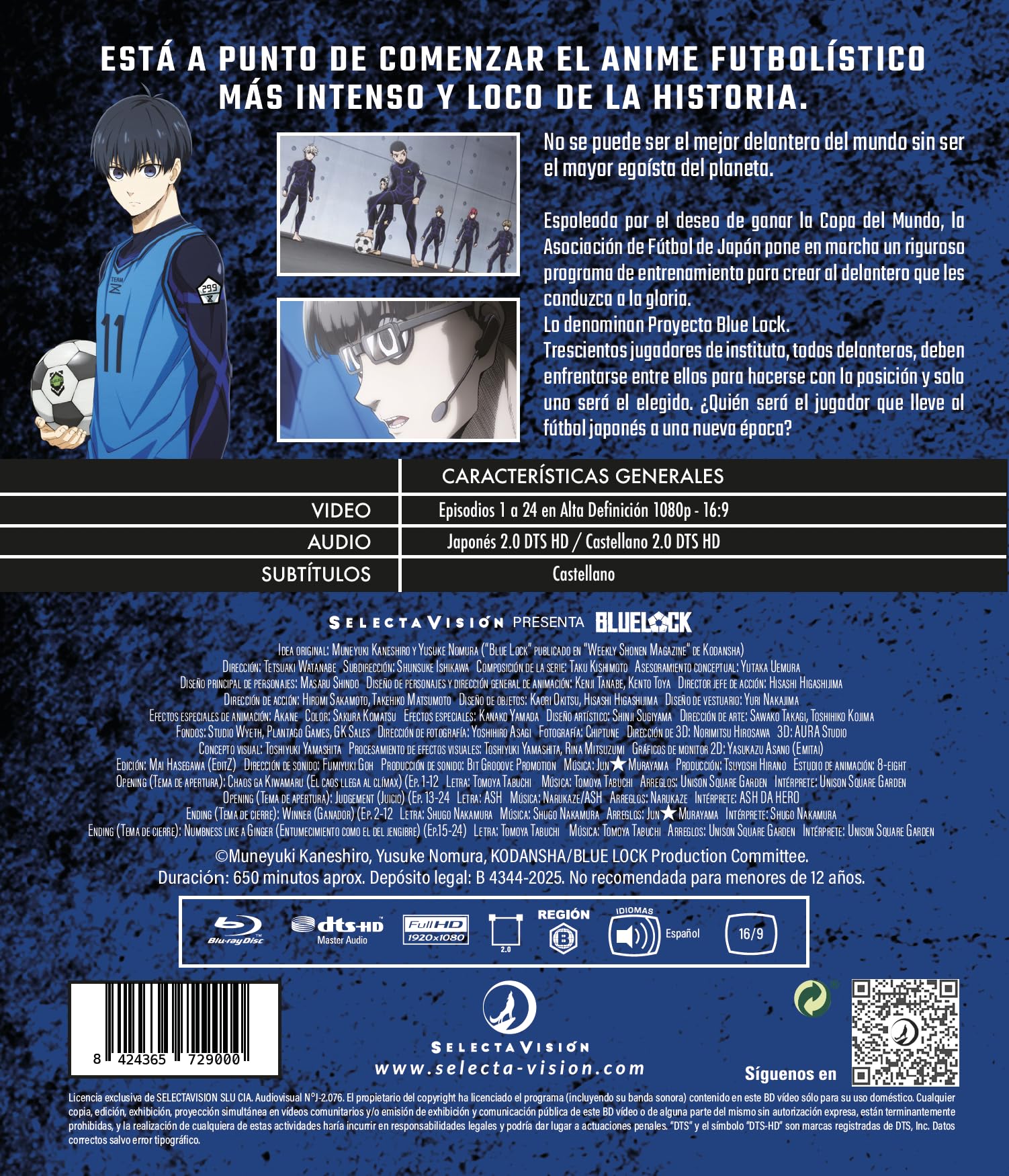 Blue Lock Temporada 1 (Episodios 1 A 24) [Bluray Coleccionista]