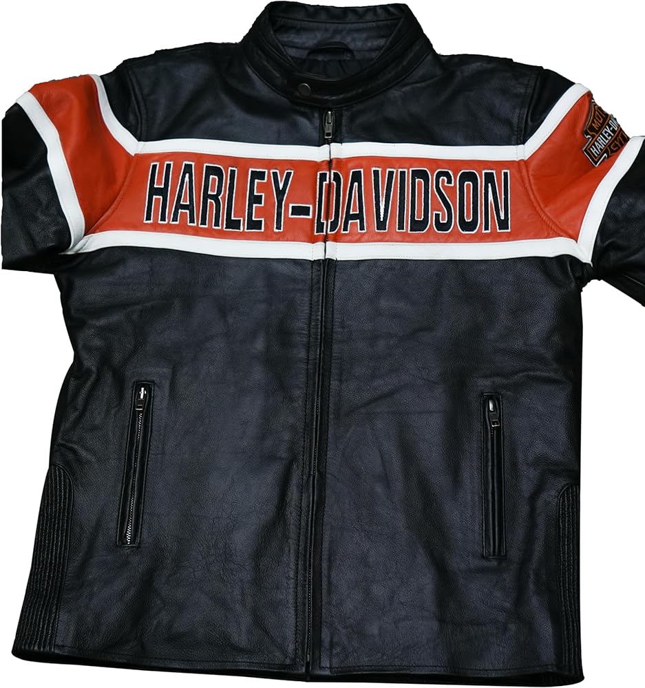Men's Passing Link Harley Retro Motorcycle Leather Vest | Cafe