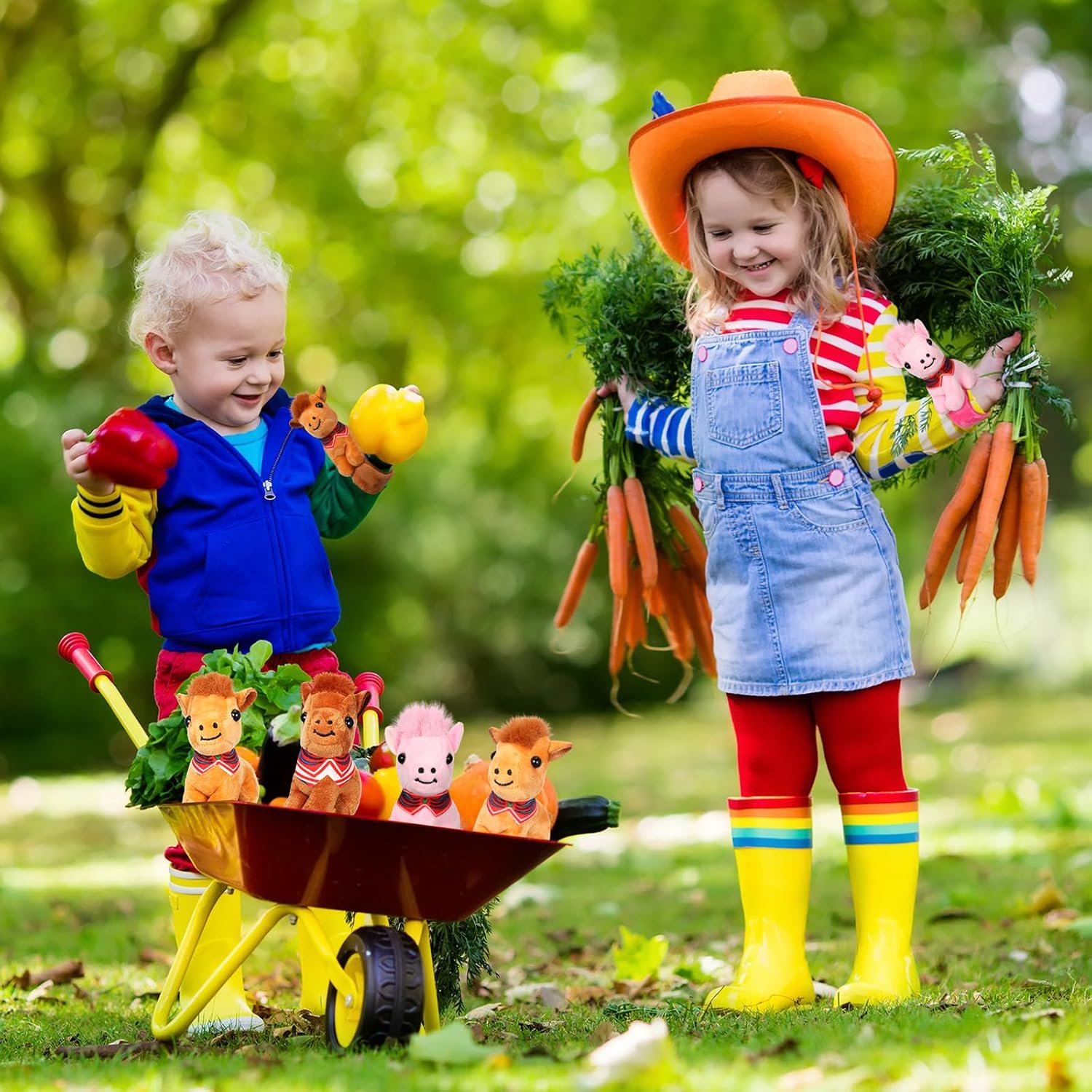 Sumind 15 Pcs Horse Party Favors Stuffed Animal Slap Bracelets for Kids Cute Plush Animal Slap Bracelets Cowboy Cowgirl Valentines Stuffed Toy Bulk for Boys Girls Birthday Easter Classroom Gifts - Image 7