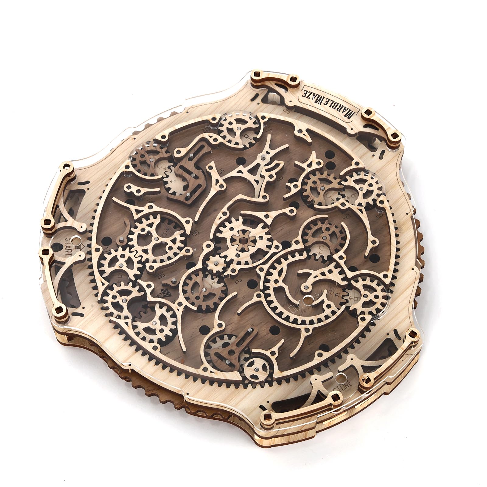 Amy & Benton 3D Wooden Puzzle Maze Game Gravity Brain Teasers Ball Game Marble Maze