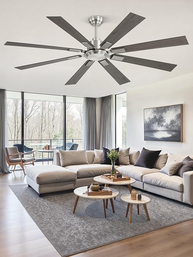 Ventilador de Techo 65 Pulgadas 8 Aspas 6 Velocidades Motor miniatura 7