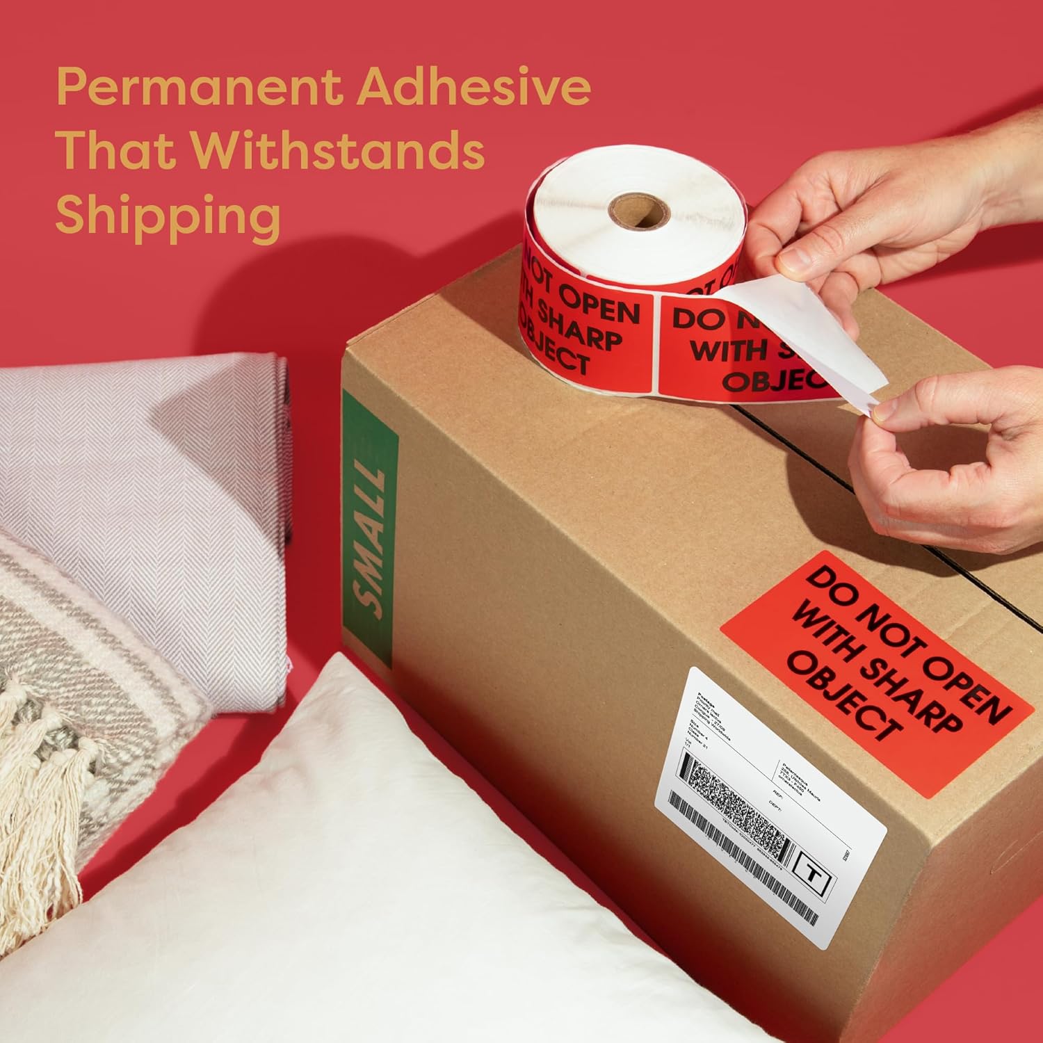 6" X 6" Universal Waste Labels with Writable Fields (500 Stickers, 1 Roll) Water-Resistant Shipping, Handling, and Disposal Labels with Permanent Adhesive - Aegis Adhesives