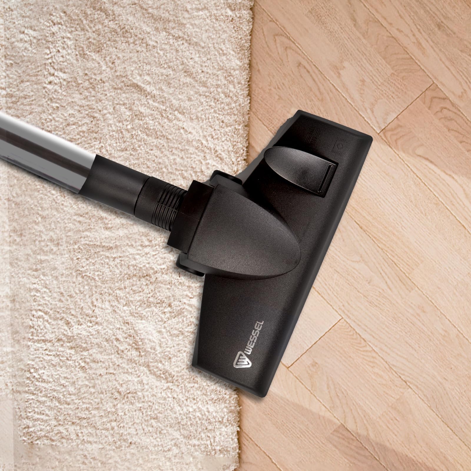 Akitas S12 Turbo Kabel-Staubsauger, 2-in-1 beutellos mit Wessel-Werk Kopfdüse (geringes Gewicht) + Turbo-Rollen-Pet-Bürste für Tierhaare