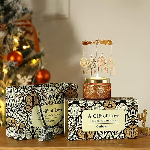 Miniatura 9 de Regalos únicos de cumpleaños para mujeres, regalo de mariposa para mamá, velas giratorias, ideas de regalos para mejor amiga, regalos de