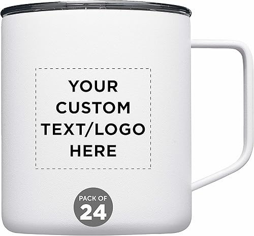 Kenai - Tazas de viaje personalizadas con recubrimiento en polvo de 13.5 onzas, juego de 24 unidades, paquete personalizado a granel, doble pared, Kenai - Tazas de viaje personalizadas con recubrimiento en polvo de 13.5 onzas, juego de 24 unidades, paquete personalizado a granel, doble pared,