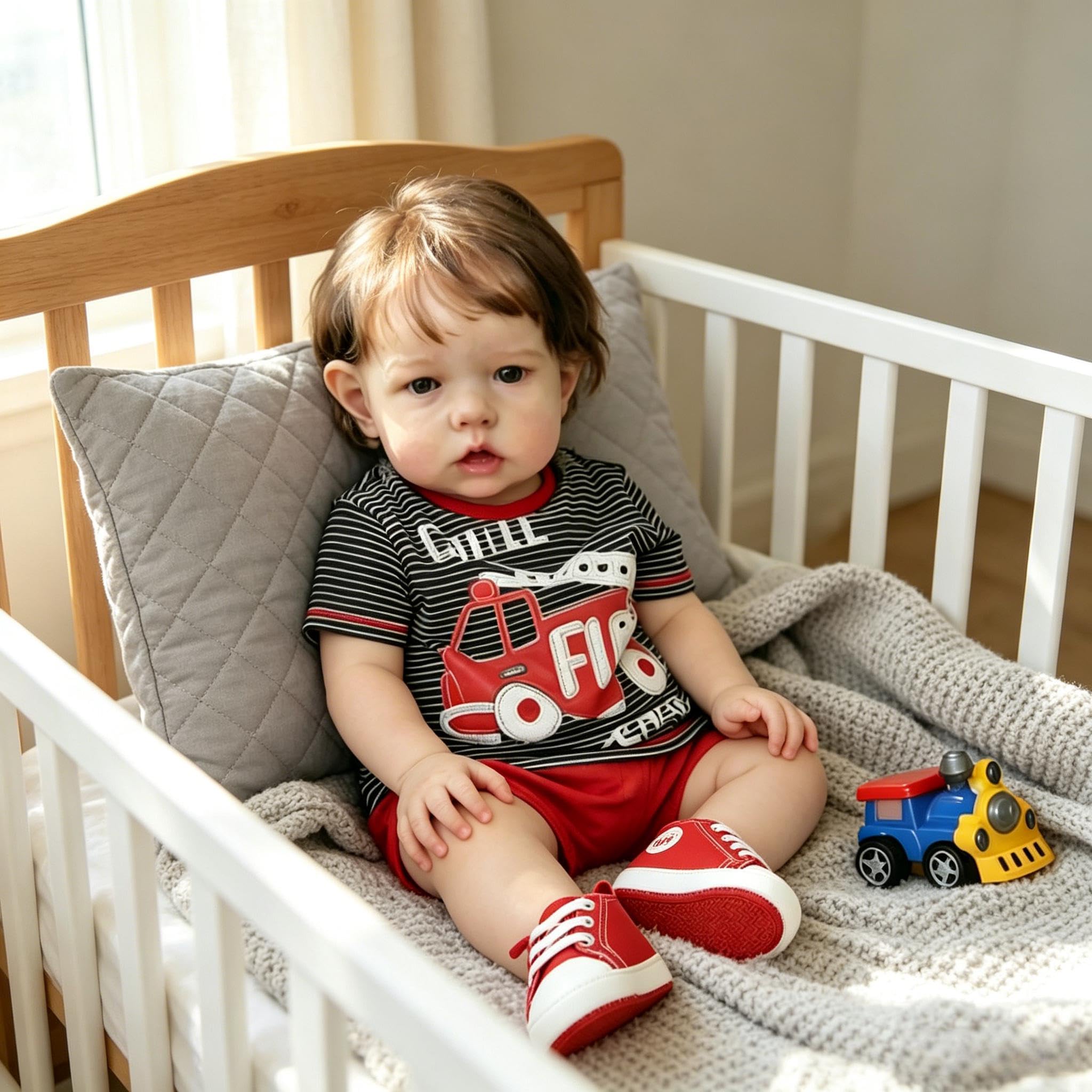 RXDOLL Duży rozmiar Reborn Baby Dolls Boy Liam 71 cm duża realistyczna lalka dla maluchów, wyglądająca naprawdę miękka tkanina winylowa, realistyczna, Reborn maluch, zabawka dla dzieci w wieku od 3