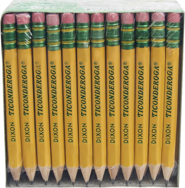 Lápices de golf Ticonderoga, #2 HB suaves, preafilados, amarillo (13472) (paquete de 12, 864 unidades en total)