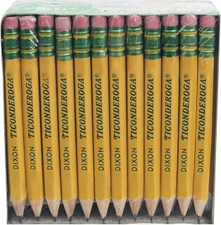 Ticonderoga Golf Pencils, #2 HB Soft, Pre-Sharpened, Yellow (13472) (Pack of 12, 864 Count Total)