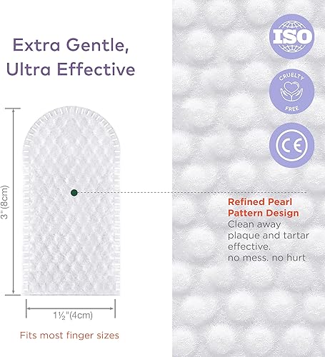 Miniatura 5 de Toallitas dentales para los dedos para perros, 50 toallitas, toallitas de limpieza dental formuladas por veterinarios para perros, almohadillas de