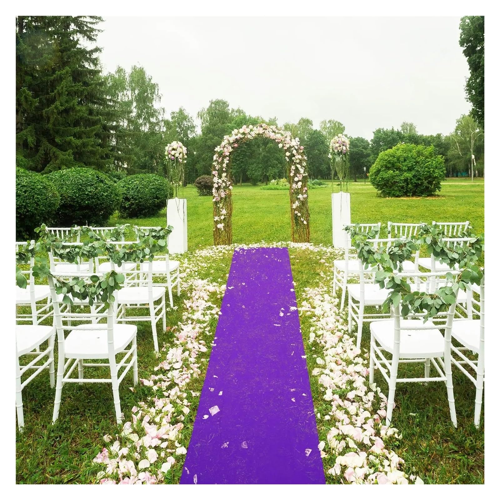 Generico Tappeti for matrimoni Tessuto non tessuto Accessori for feste Palcoscenici Hotel Spettacoli di auto Tappetini antiscivolo per matrimonio, eventi(12M,1.2M)