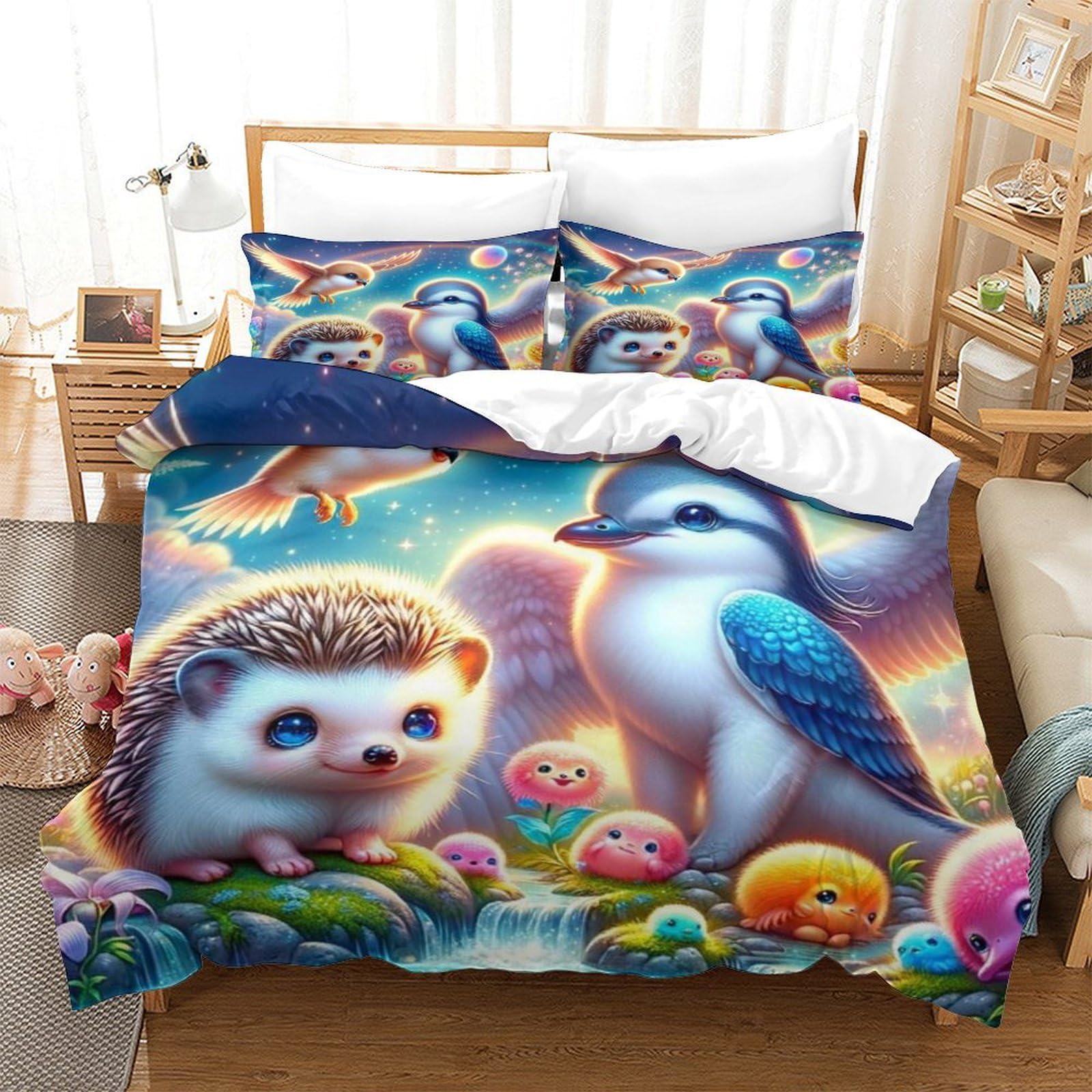 Housse de couette Halloween pour enfants parure de lit grand confort microfibre avec zip invisible