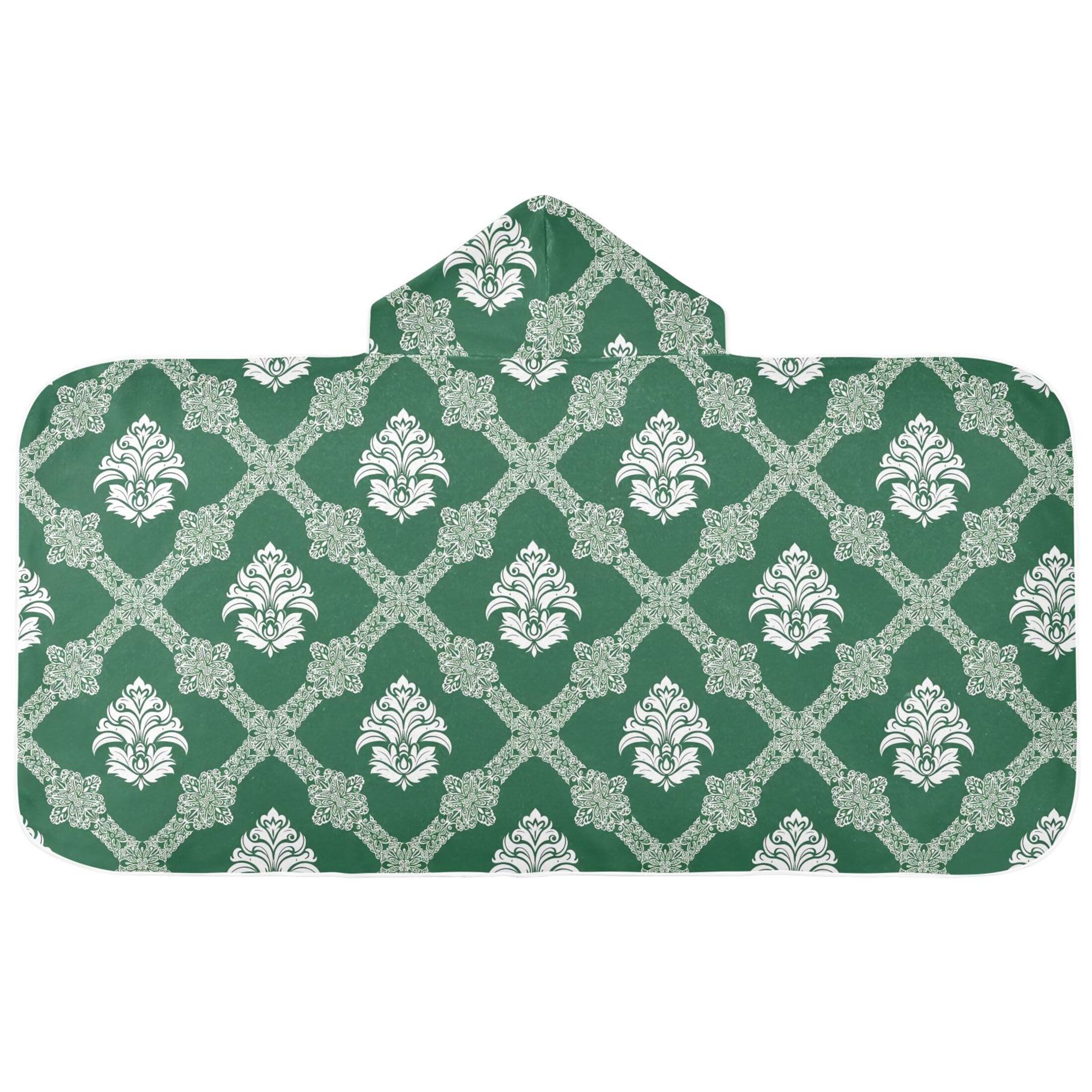 Fuauuyl Tribal Flower Hooded Baby Bath Towel Soft & Breathable Towel for Newborns Infants Toddlers, Nursery Essential