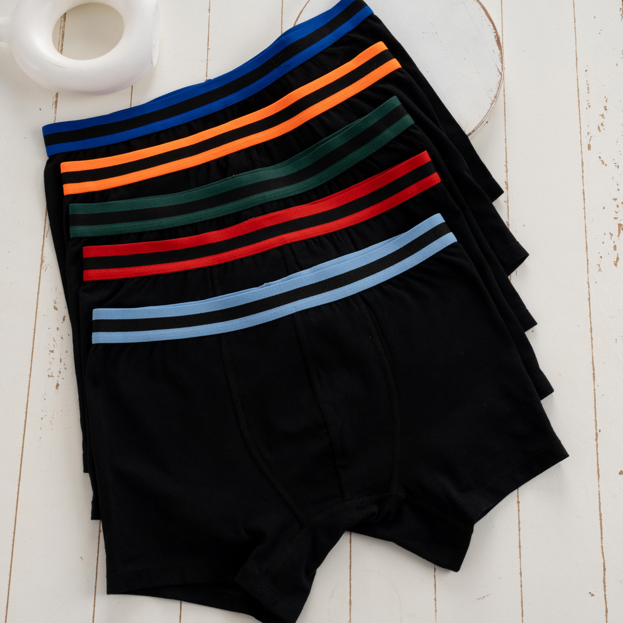 LOREZA ® 10 Boxers pour garçon Coton Enfant sous-Vêtements 2 à 15 Ans