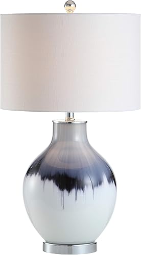 JONATHAN Y JYL1065A Mia - Lámpara de mesa LED de vidrio y metal, de 27 pulgadas, estilo bohemio, de transición, para dormitorio, sala de estar,