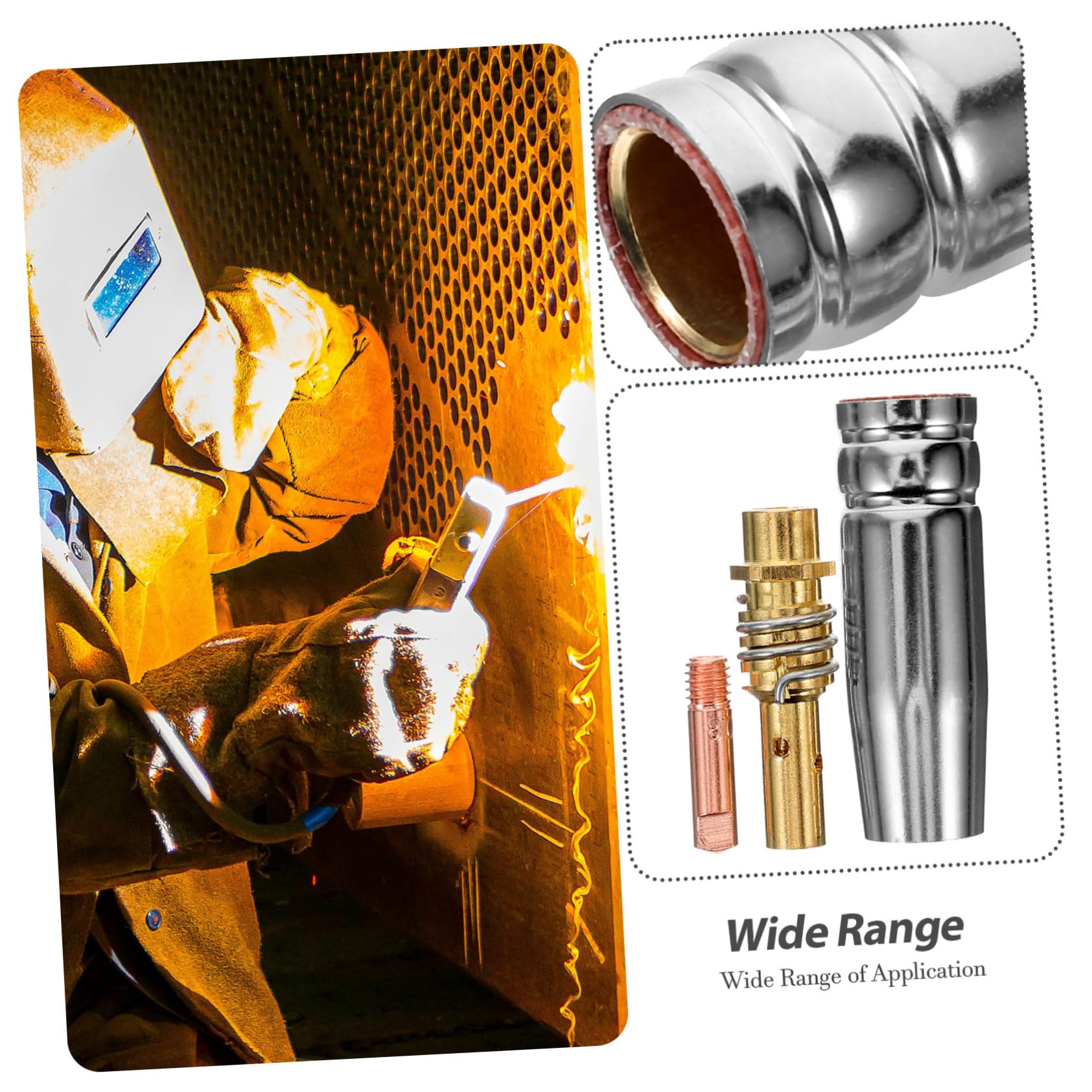 Veemoon 1 Set Welding Accessories Welding Tip Gas Soldering Kit Welding Accessories Welder Accessories Welding Nozzles Copper Welding Nozzle Welding Nozzle Tips Kit Welding Parts