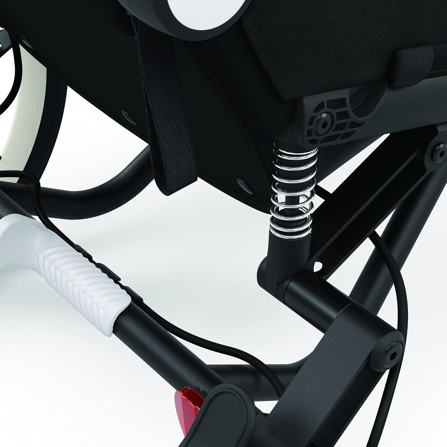 CYBEX ZENO 4-in-1 Multisport Trailer, Compact Fold, Smooth Ride Suspension and Air Filled Tires, Baby Trailer for 6 Months+ All Black Complete Stroller image 5 of 22 B0935K248W