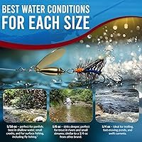 Vista 8 de RoxStar Fly Strikers Blue Series - Hand-Crafted in The USA - Proven Nationwide Most Versatile Fishing Spinner for Bass, Trout, Pike, Steelhead- Stop