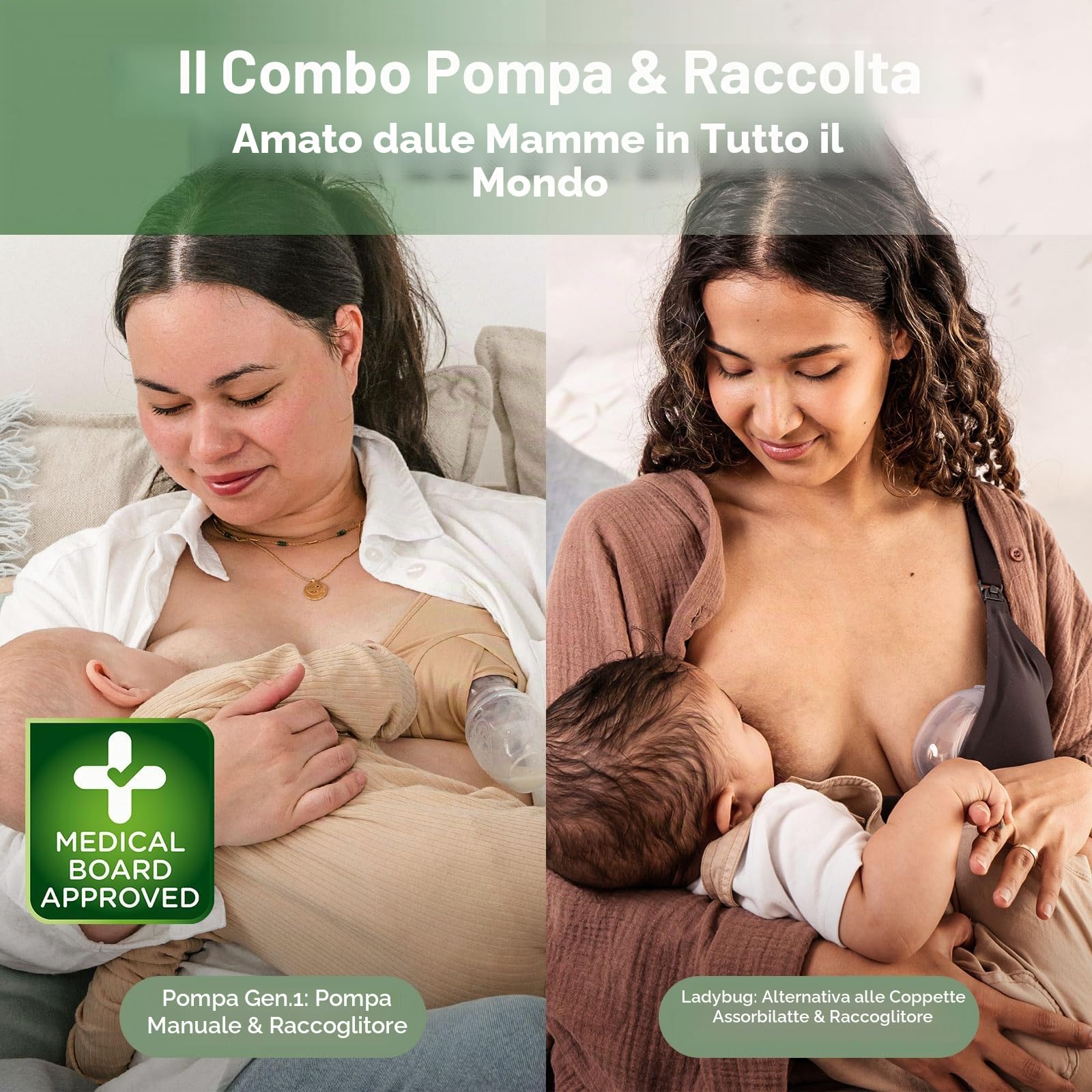 haakaa Silicone 100 ML Tiralatte Manuale & 75 ML Coppette Raccoglilatte, Raccolta del Latte Materno, Sano e Innocuo