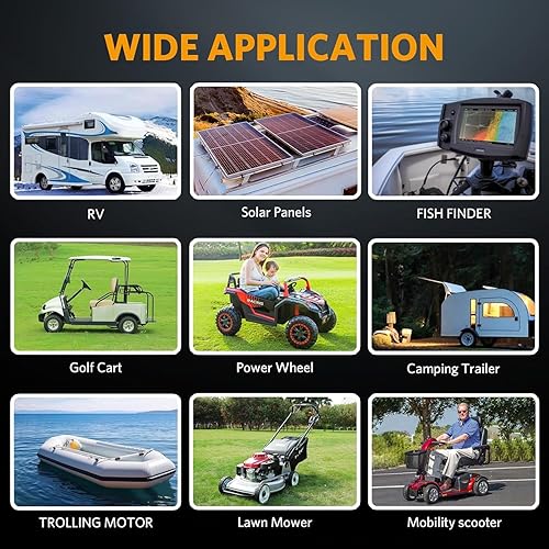 Miniatura 6 de GOLDENMATE Batería LiFePO4 de 12 V 50 Ah, 10 años de vida útil más de 5000 ciclos, potencia máxima de 640 Wh, batería recargable de fosfato de