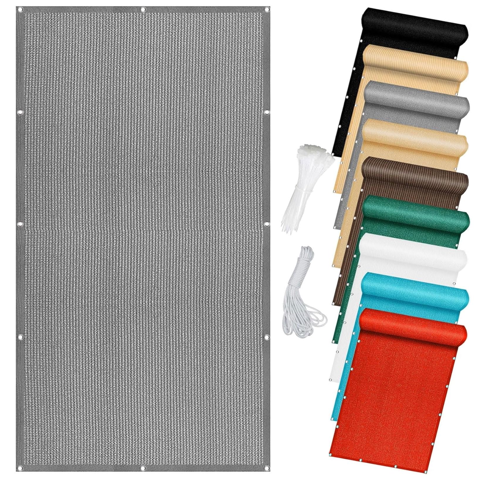 Brise vue balcon 180 x 225 cm opaque cache brise vent protection UV