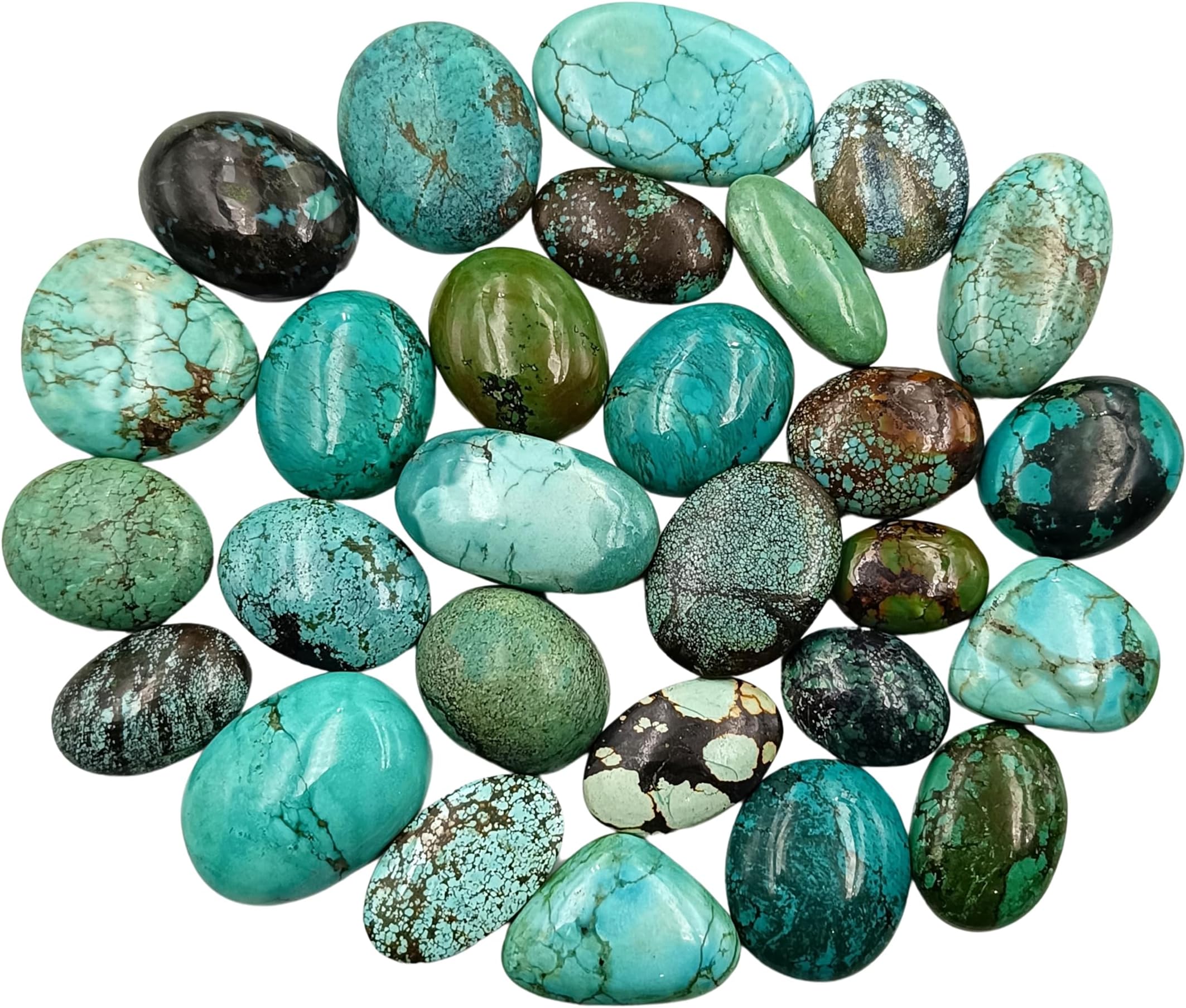 ™ Natural Cabochon Loose Gemstone Flat Back Mix A+ Quality For Jewelr Pendant Making, Necklace Gemstones, Crafts & DIY, Wedding Gift, Healing Chakra, Wire Wrapping Crystals-2 Pcs