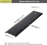 Vista 2 de Opción de pista adicional de 17.75" para instalar una bandeja de teclado debajo del escritorio con escritorios más pequeños, una opción alternativa
