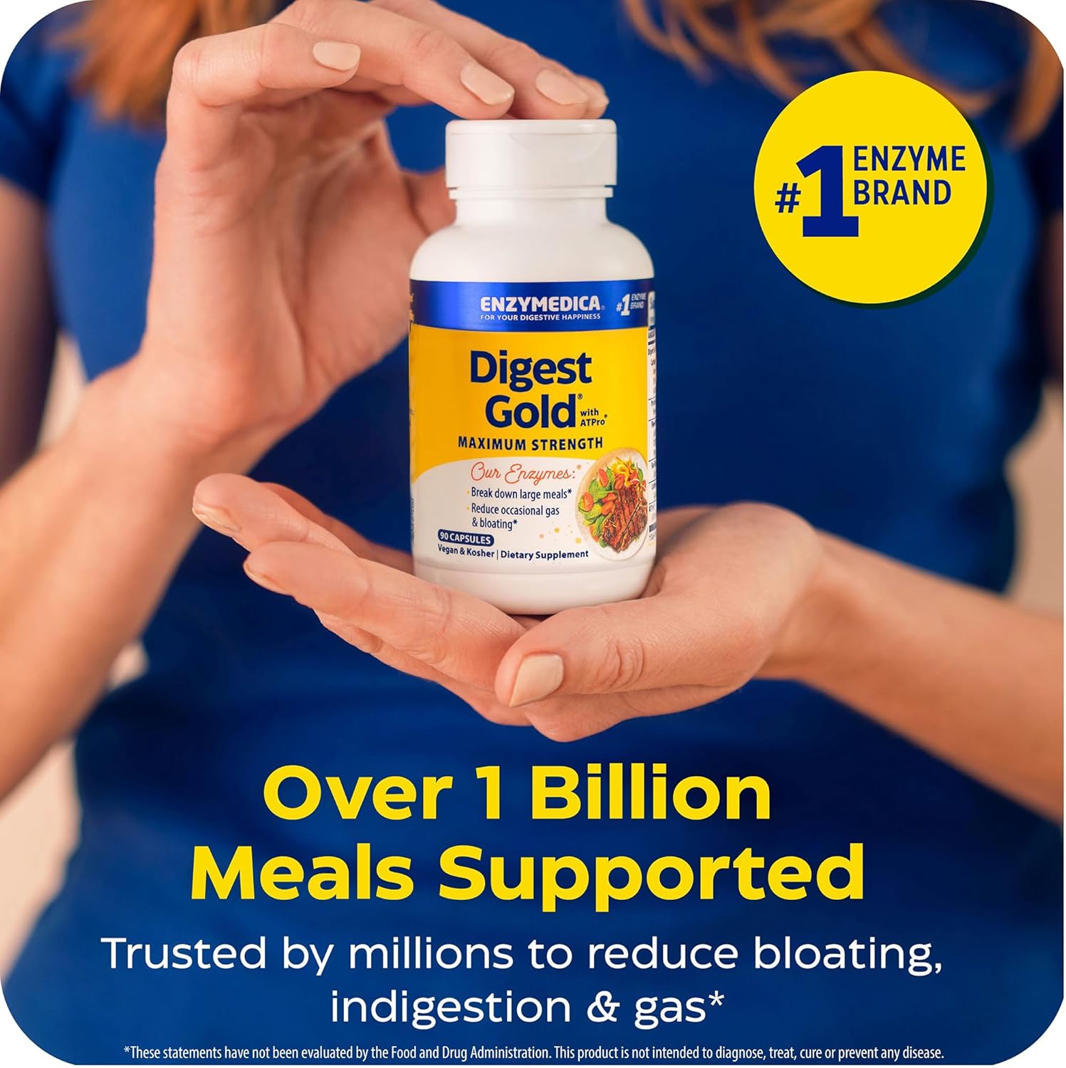 Enzymedica Digest Gold + ATPro, Maximum Strength Enzyme Formula, Fast-Acting, Helps Digest Large Meals, Prevents Bloating and Gas, 240 Capsules