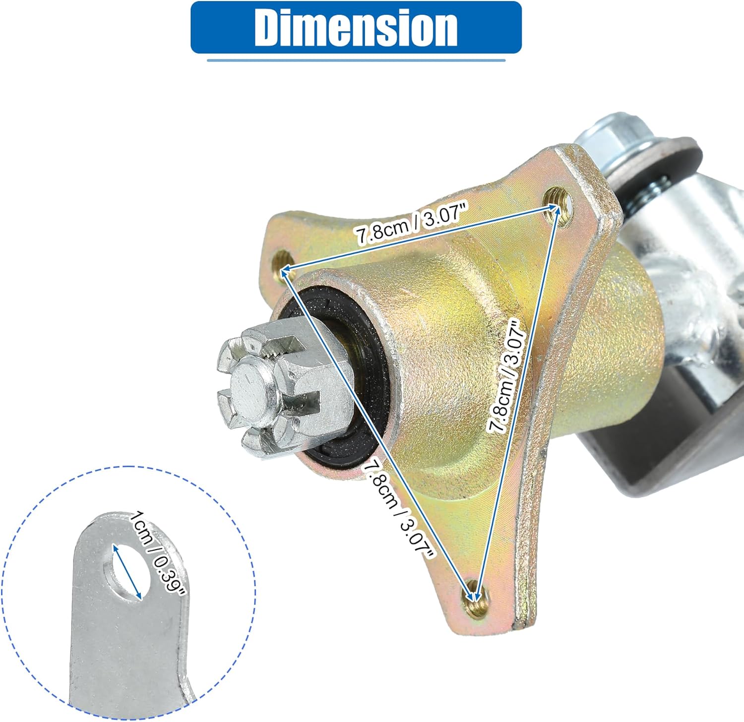 uxcell Wheel Hub Bearing Flange for 6" Tires 17mm 3 Stud Front Wheel Hubs Flange for ATV