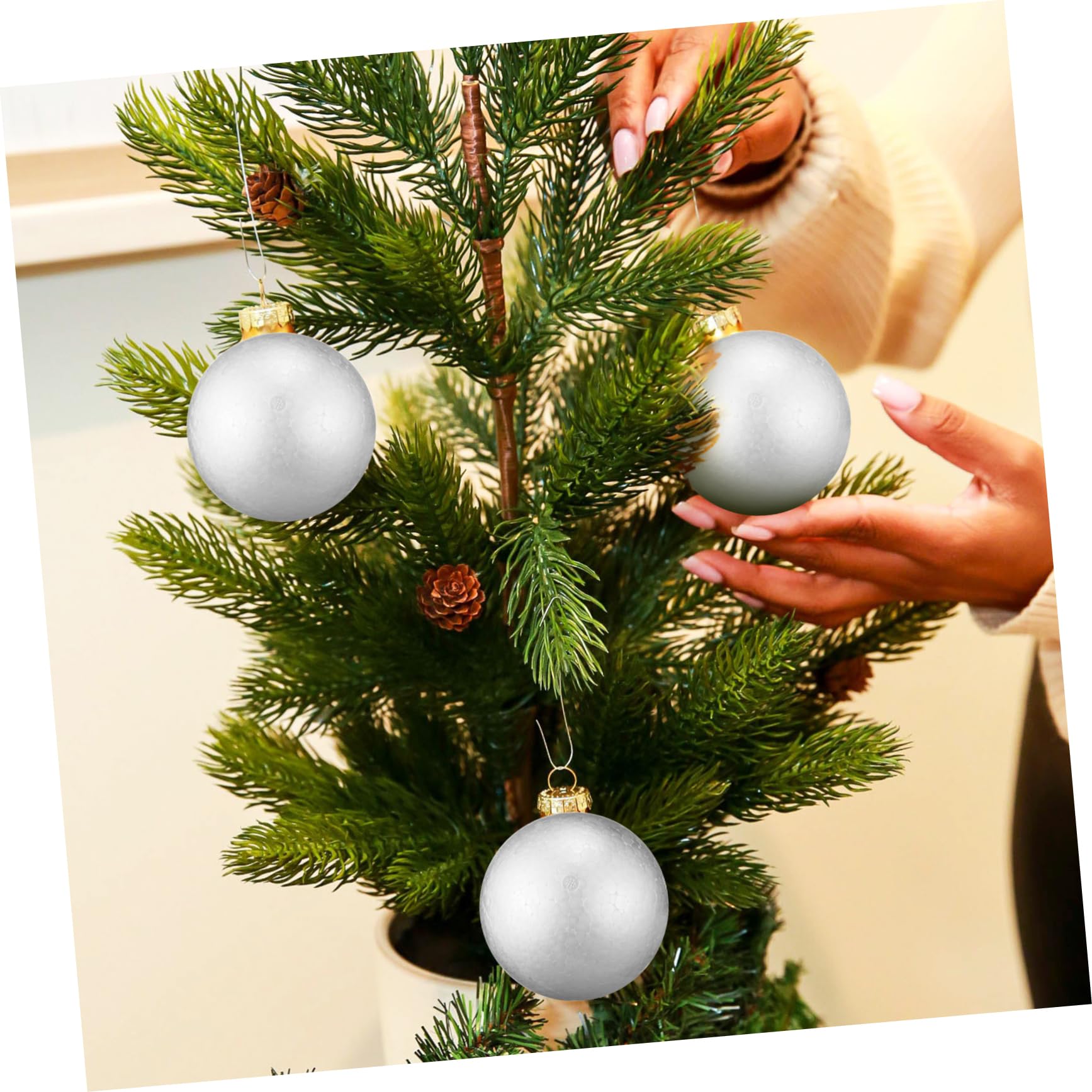 Garneck 10pezzi Palline Schiuma per Decorazioni Fai da Te Densità Superficie Liscia per Facile Verniciatura per Feste Modellismo e Lavoretti