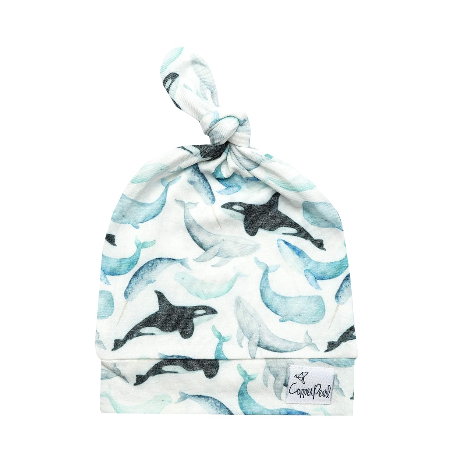 Copper Pearl Baby Beanie Hat Top Knot Stretchy Soft Kai Copper Pearl Baby Beanie Hat Top Knot Stretchy Soft Kai