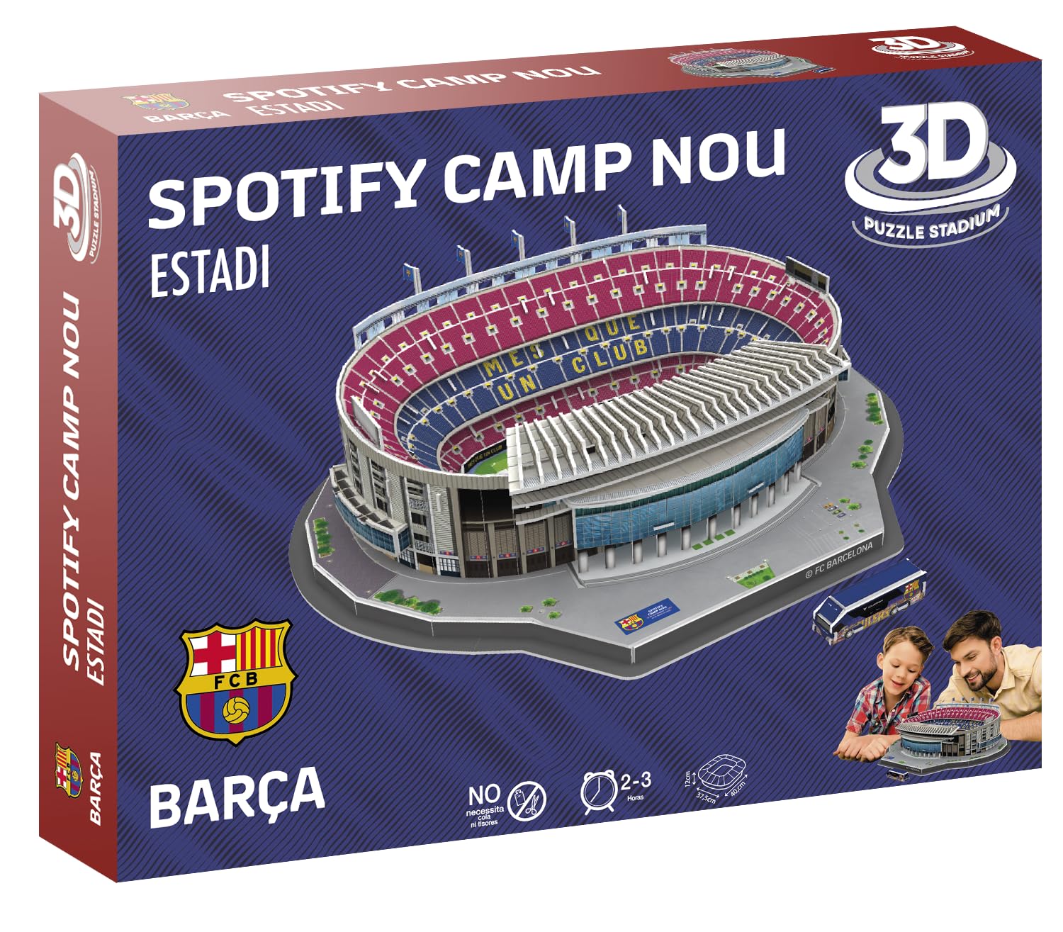 Bandai Eleven Force Puzzle 3D Estadio Coliseum Alfonso Pérez (Getafe CF) con Luz. Maqueta Coleccionable Detallada, Regalo óptimo para Fans del fútbol EF15303. — view 20
