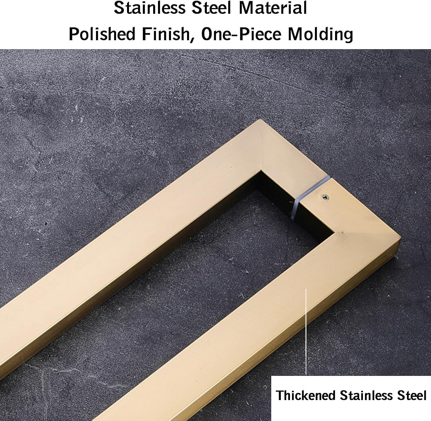 Shower Door Handle, Stainless Steel Shower Door Handle,Glass Pulls,Suitable for Retail Stores,Restaurants(Color-2,Pitch-100cm)