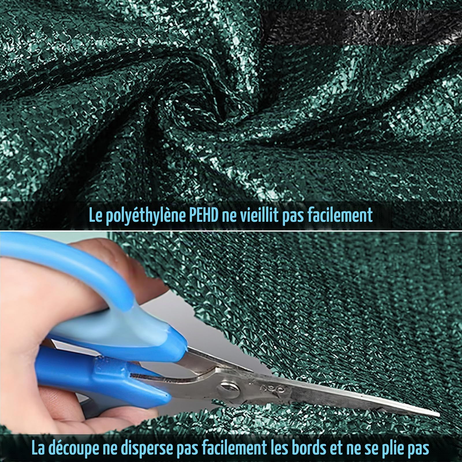 Brise-Vue de Jardin 1,5 x 15 m, Toile de Protection Extérieure Anti-Vent avec Attaches Câbles, Écran de Confidentialité pour Clôture, Plantes, Terrasse, Balcon, Mur Extérieur (Vert)