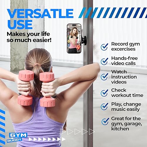 Miniatura 5 de Gym Buddy Soporte magnético para teléfono para gimnasio de alta calidad  Soporte magnético para teléfono resistente  Soporte magnético para teléfono