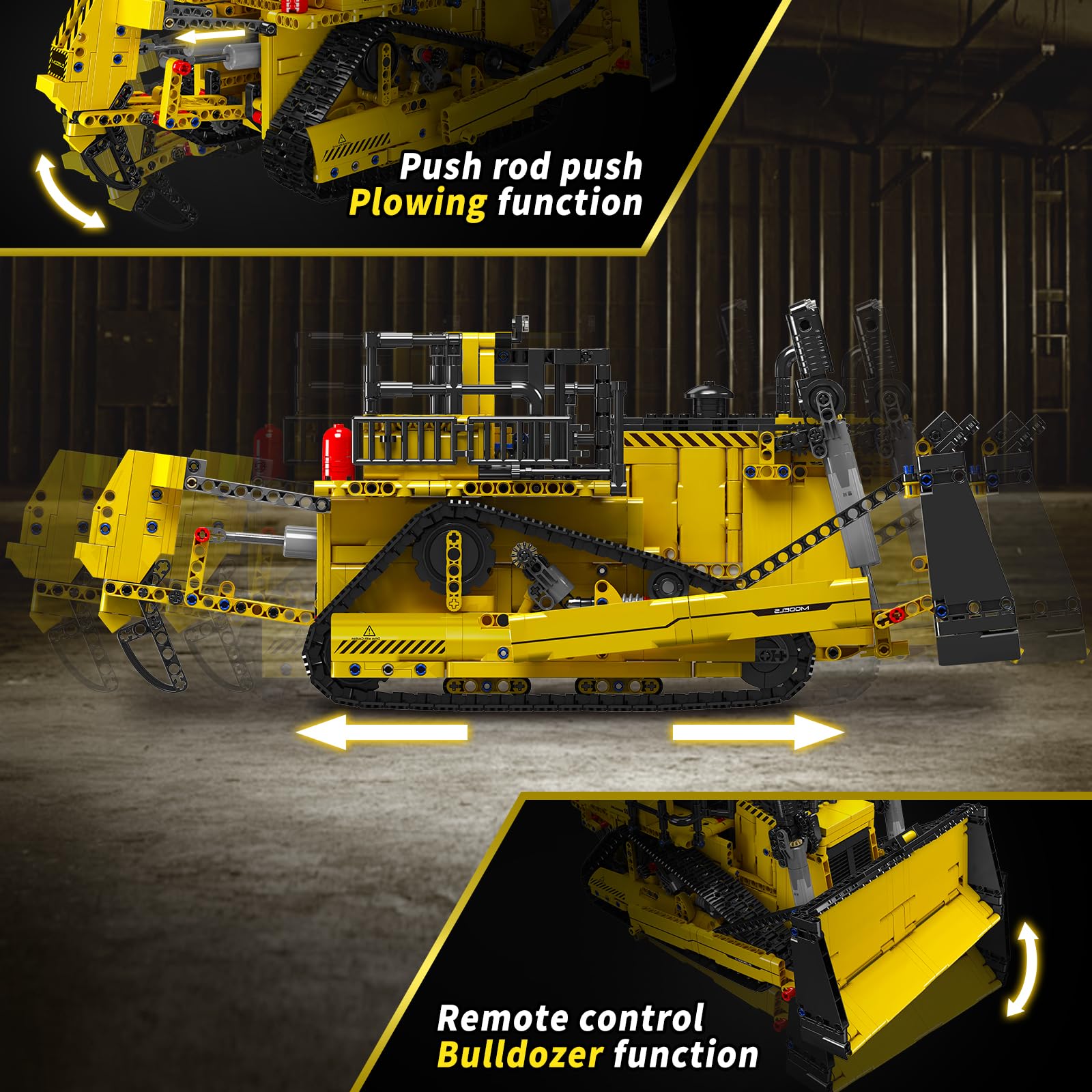 Mould King Tecnica Bulldozer con giocattolo da costruzione telecomandato, 2,4 GHz, kit camion RC, veicoli tecnici a motore (1508 pezzi)