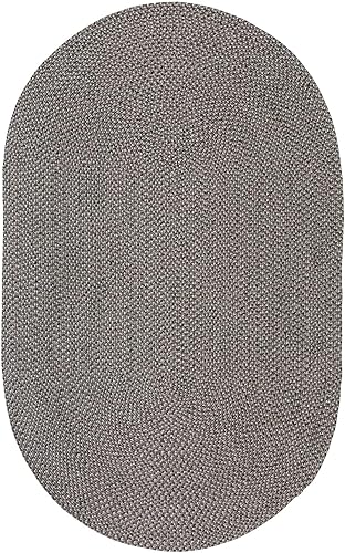 Vista 23 de DECOMALL Azure - Alfombras trenzadas para exteriores, alfombra ovalada para interiores, 3 x 5 pies, color gris