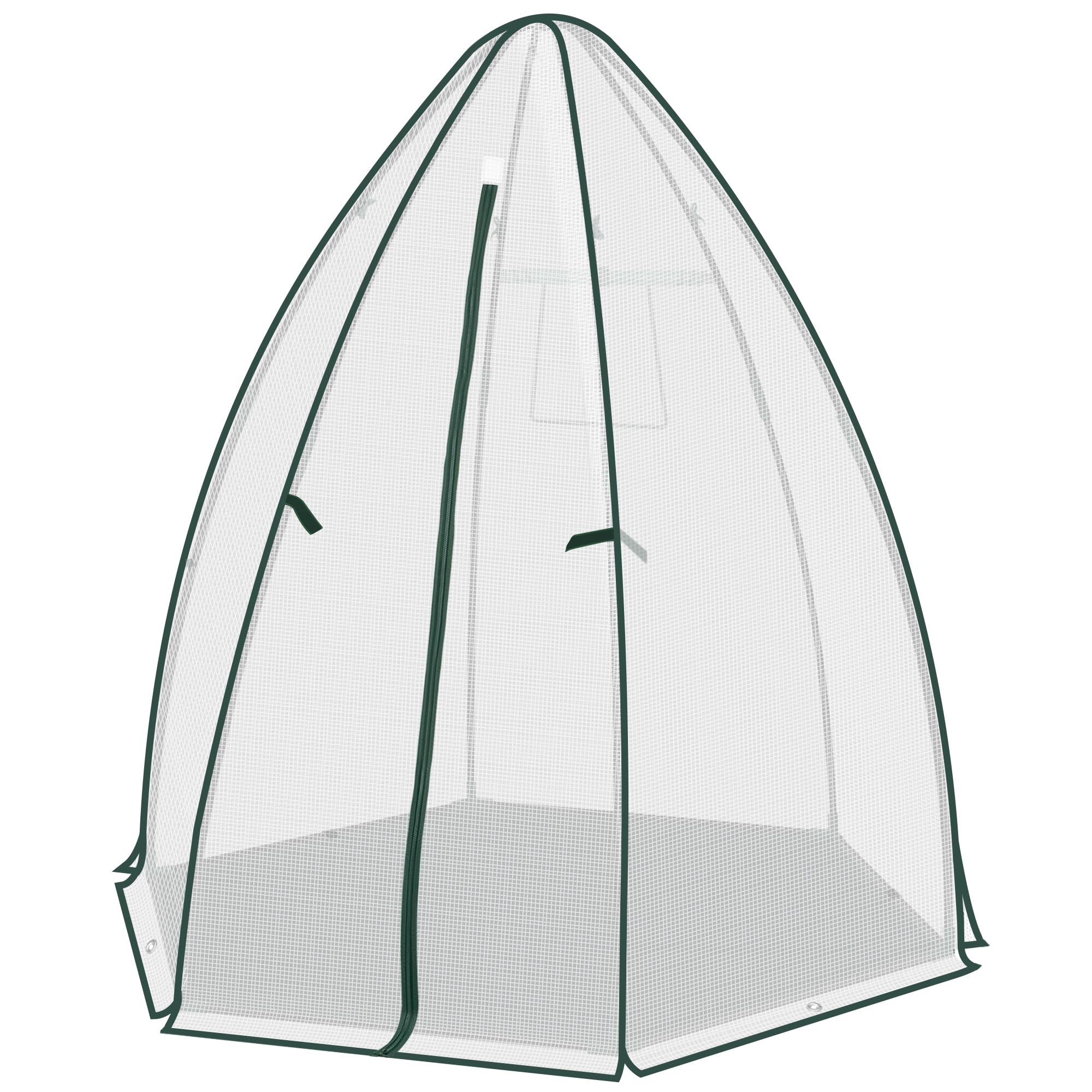 WOLTU Serra, Tenda di Coltivazione, Mini Serra, 130gsm PE Isolante Piccola Serra Semi-Traslucida con Porte a Zip e Telo di Fondo per Giardino, Patio, Esterno, 160x160x180cm, Verde