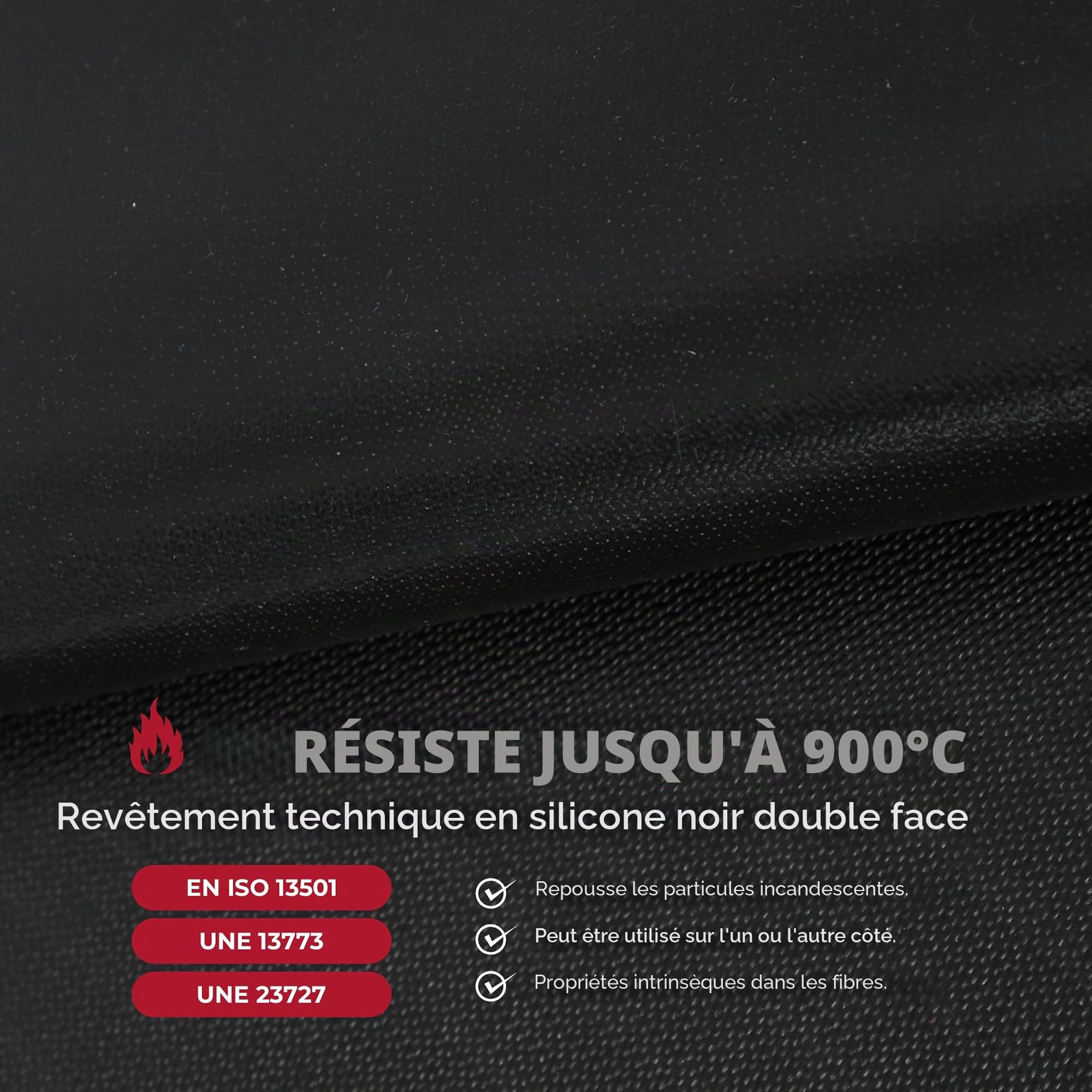 TEXFIRE | Couverture Ignifuge pour Soudure Weld S2. Supporte 900°C. Résiste aux impacts incandescents de Soudure, Coupe et meulage.